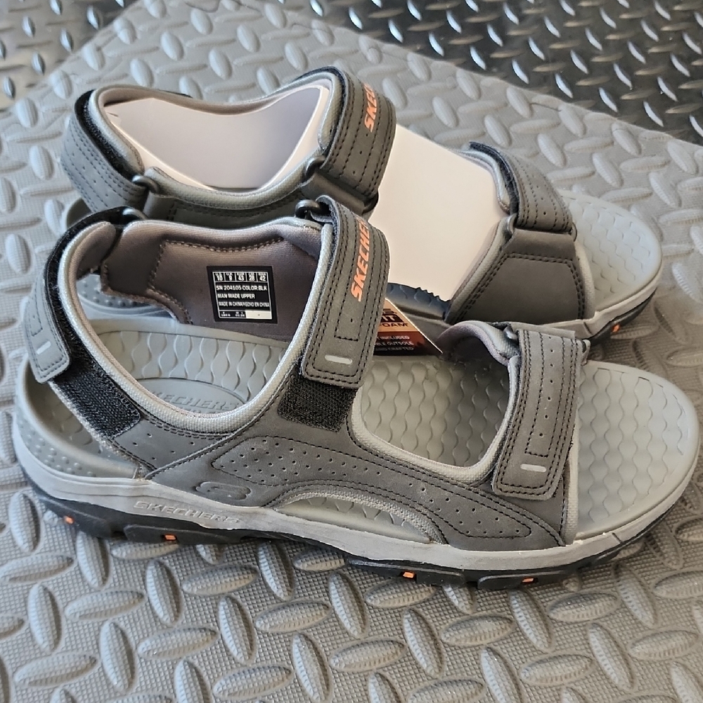 Skechers Mens Charcoal Sandals